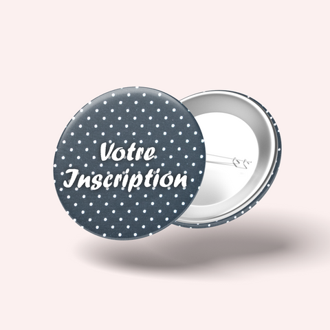 Black Polka Dot Badge