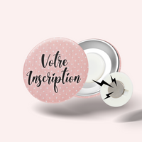 Pale Pink Polka Dot Badge