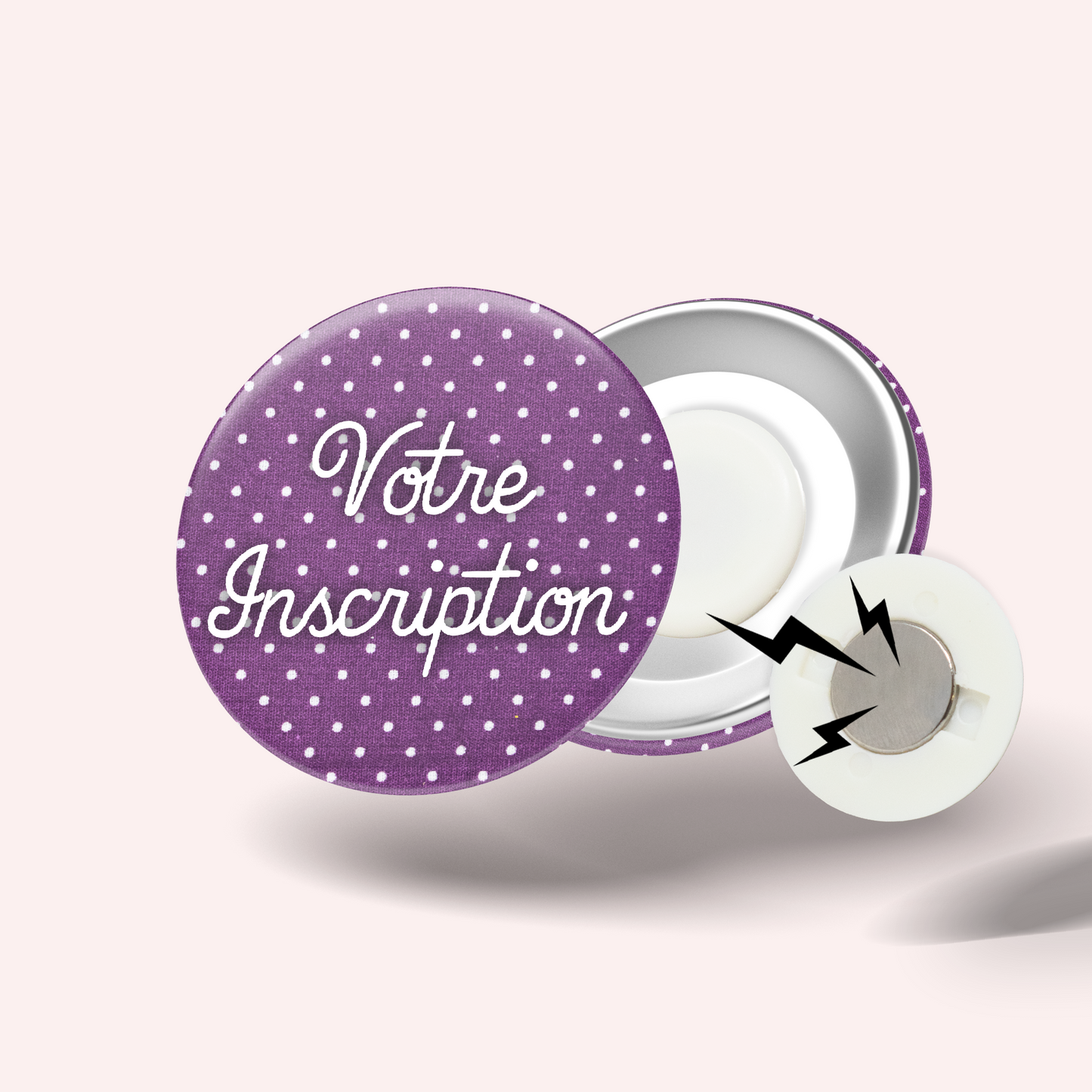 Purple Polka Dot Badge