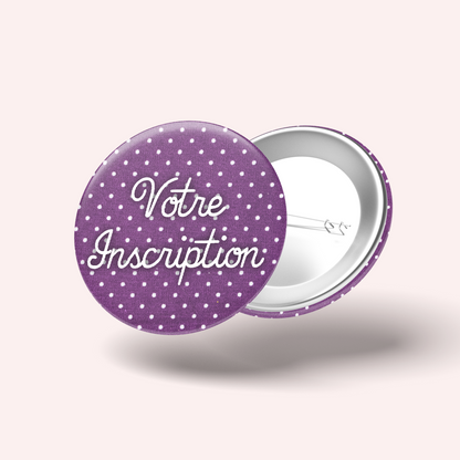 Purple Polka Dot Badge