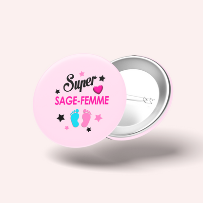Badge Super métier 007 Sage-Femme