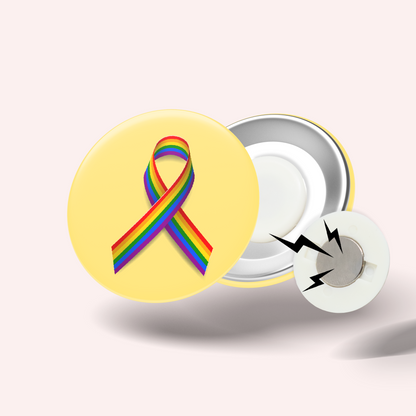 Rainbow Ribbon Badge (LGBT)