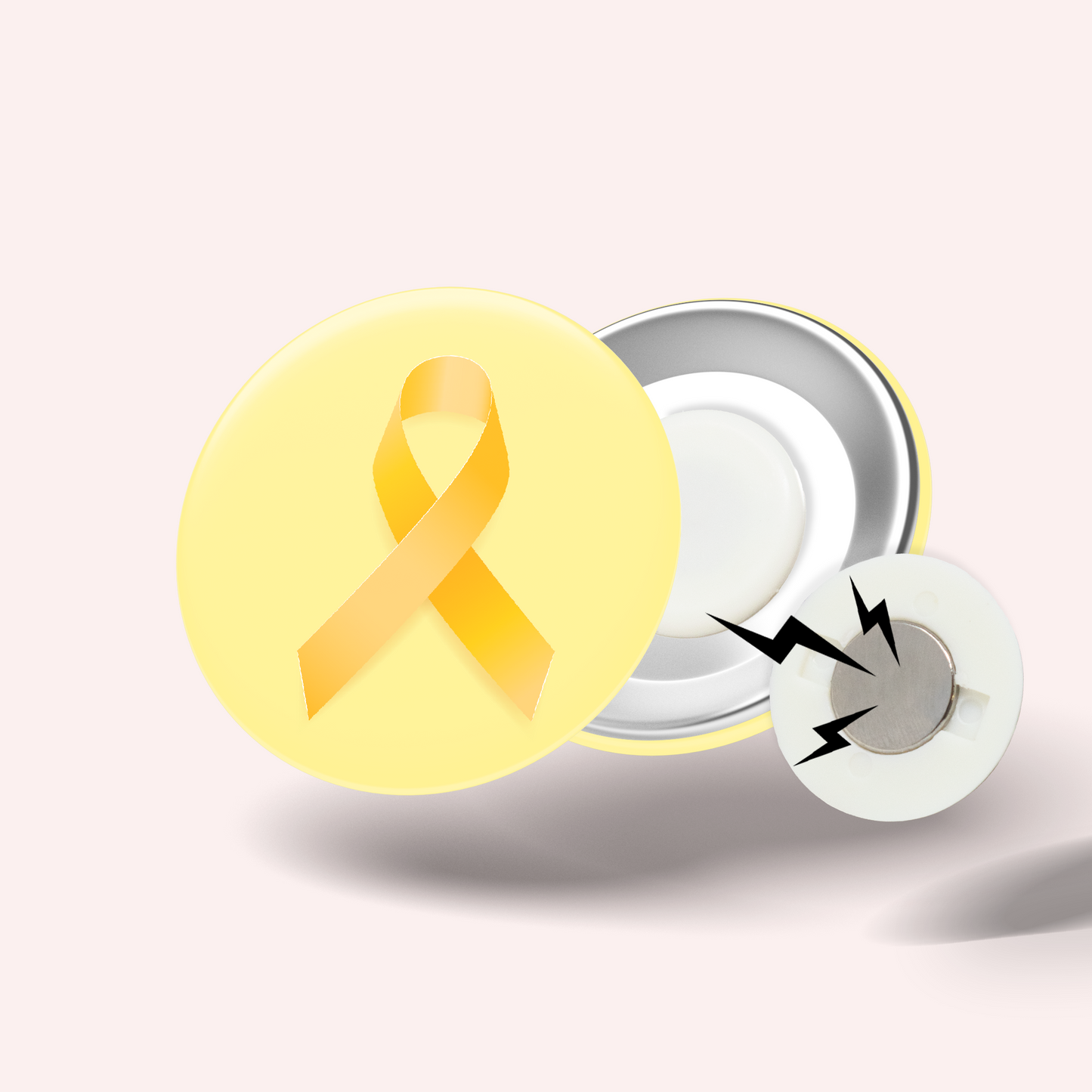 Yellow Ribbon Badge (Endometriosis, Bone Cancer)