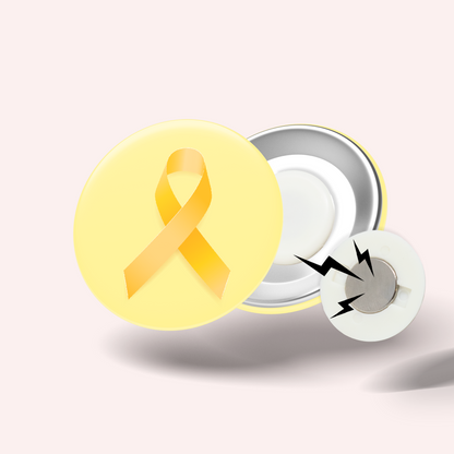 Yellow Ribbon Badge (Endometriosis, Bone Cancer)
