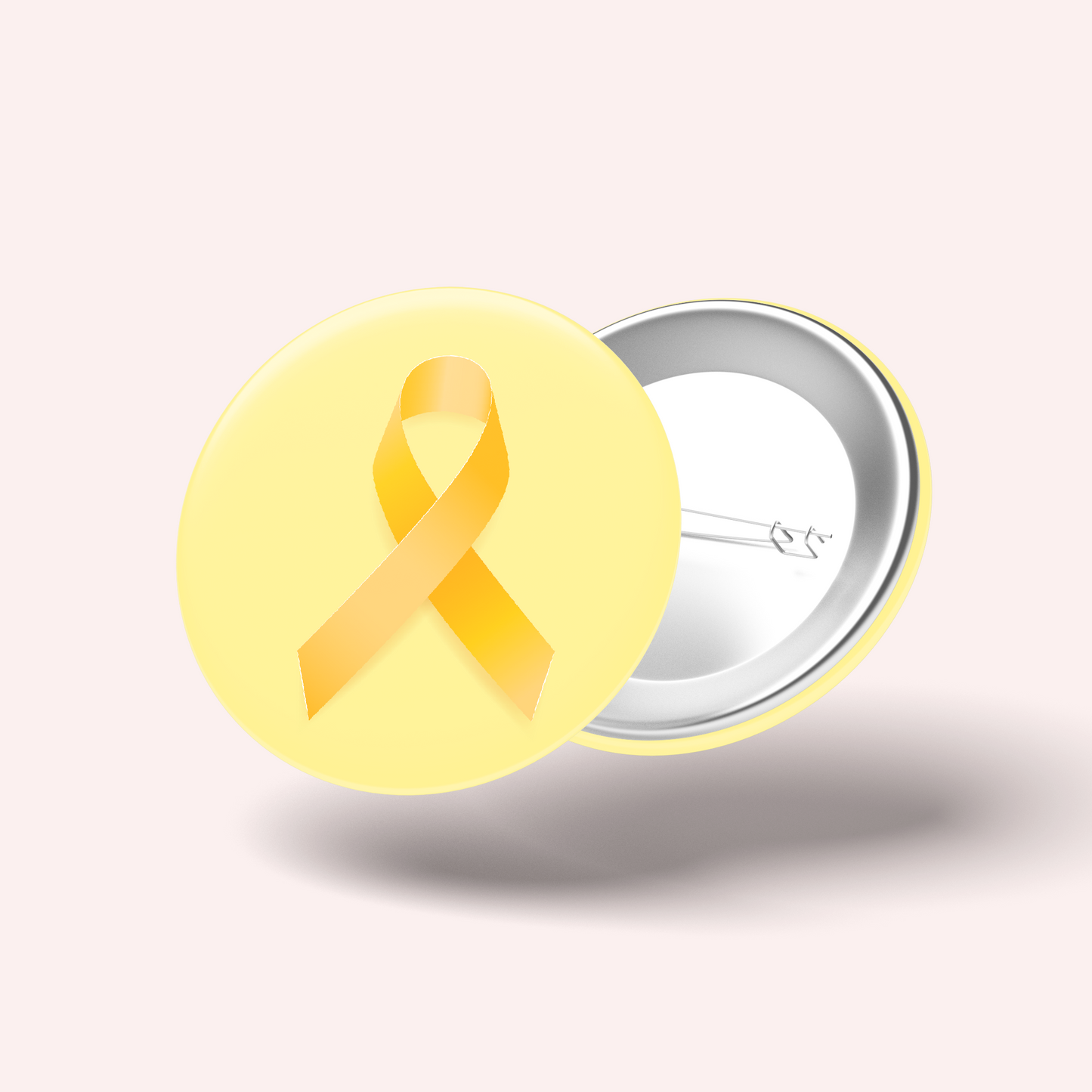 Yellow Ribbon Badge (Endometriosis, Bone Cancer)