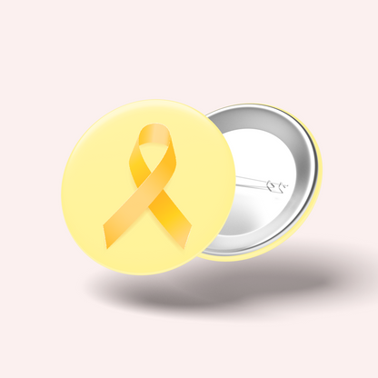 Yellow Ribbon Badge (Endometriosis, Bone Cancer)