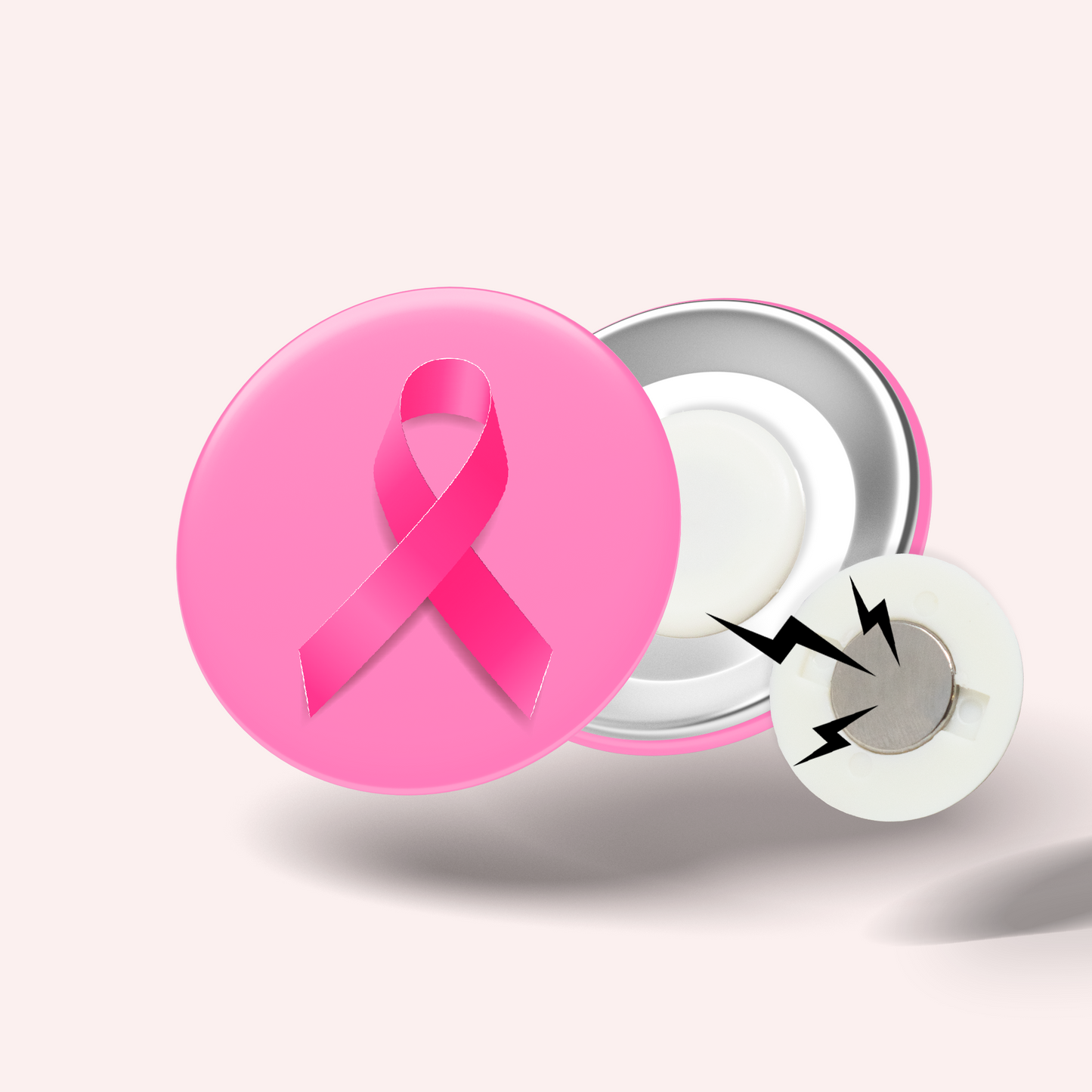 Badge Ruban Rose (Cancer du sein)
