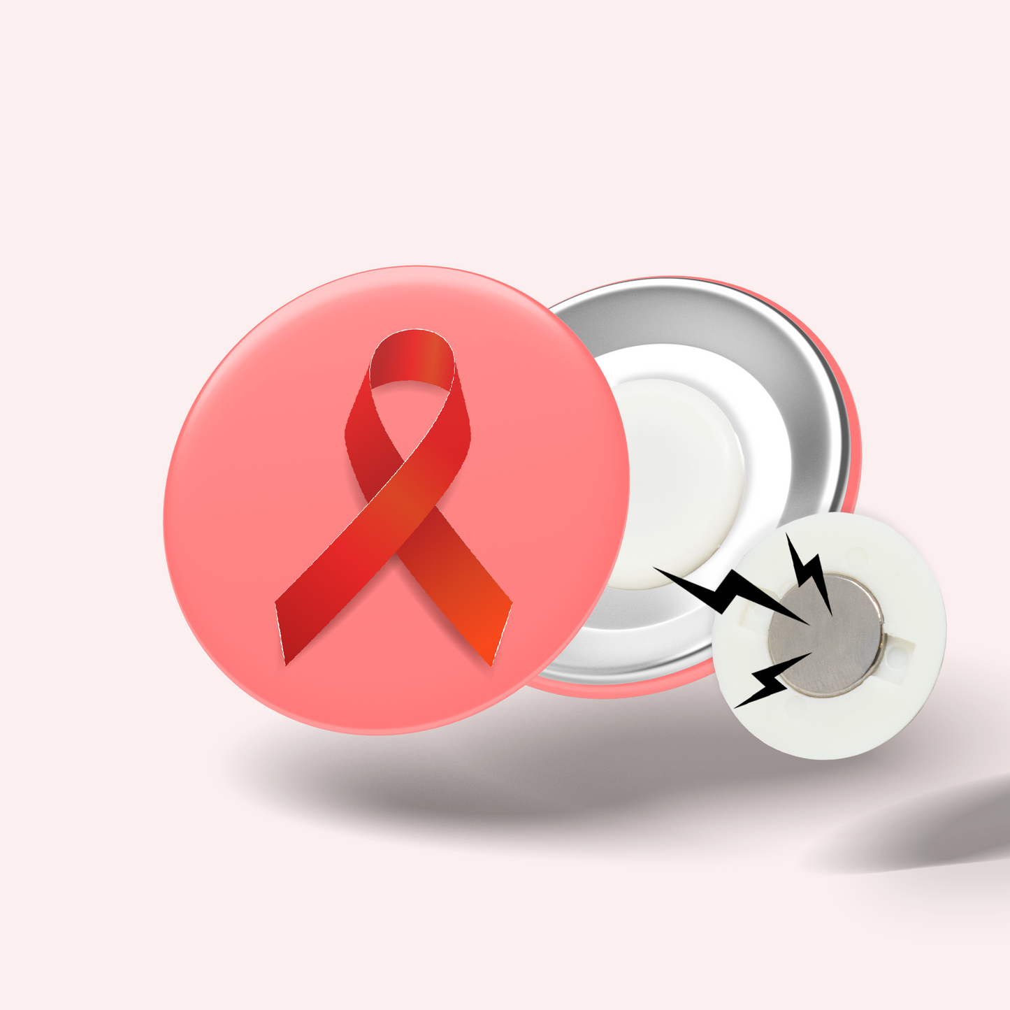 Red Ribbon Badge (HIV, AIDS)