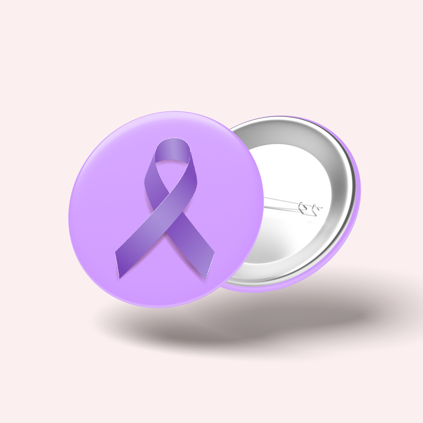 Purple Ribbon Badge (Alzheimer's, testicular and pancreatic cancer, epilepsy)