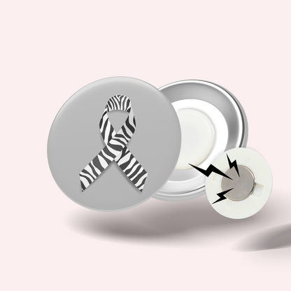 Badge Ruban Zèbre (Maladies rares)