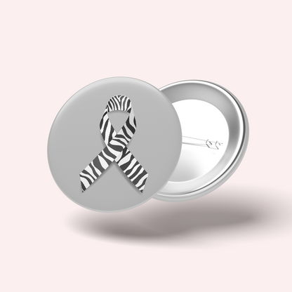 Badge Ruban Zèbre (Maladies rares)