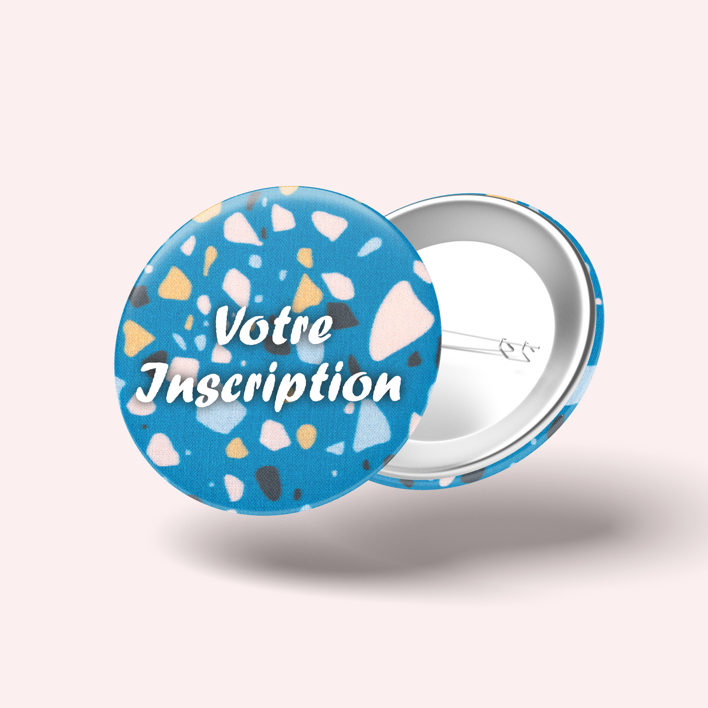 Duck Blue Terrazzo Badge