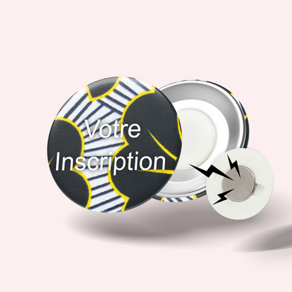 Yellow and Black Wax Badge