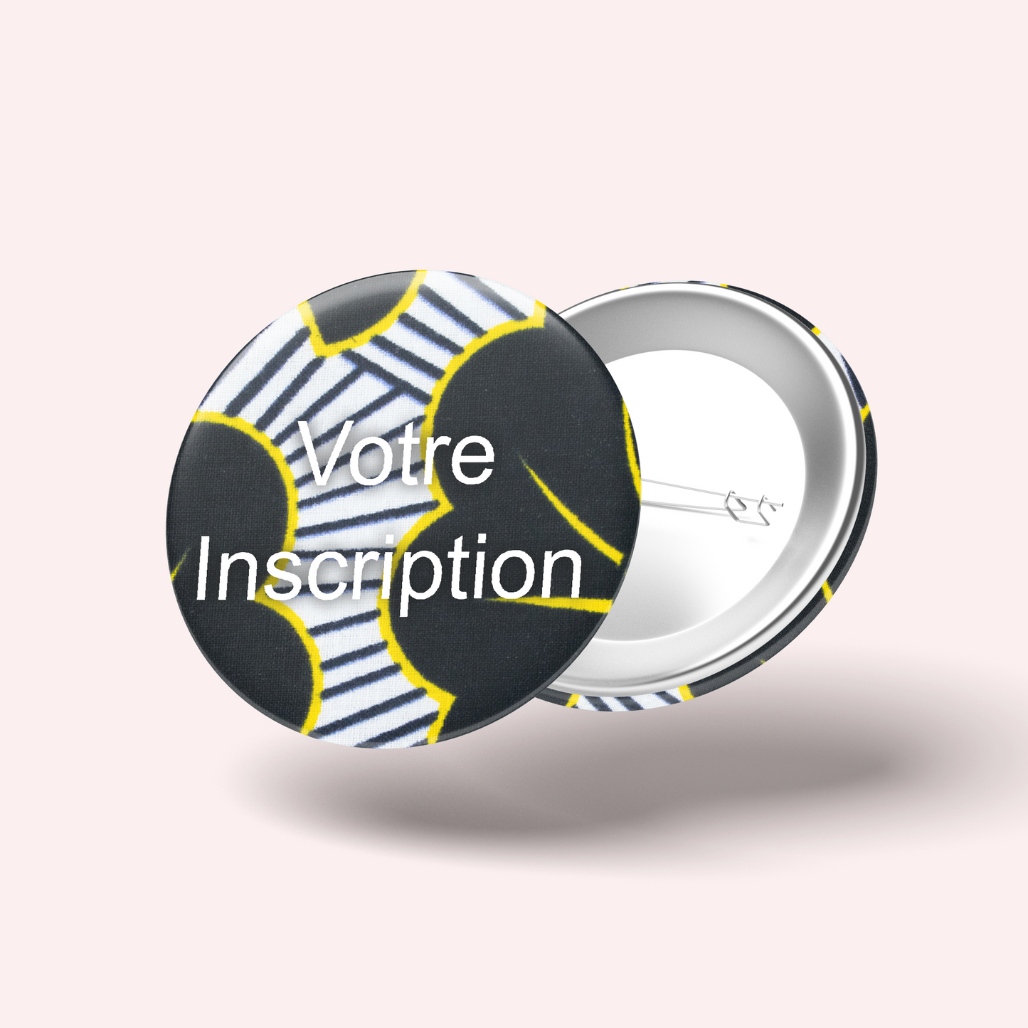 Yellow and Black Wax Badge