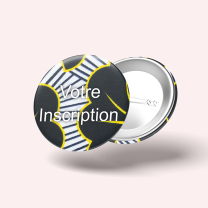 Yellow and Black Wax Badge