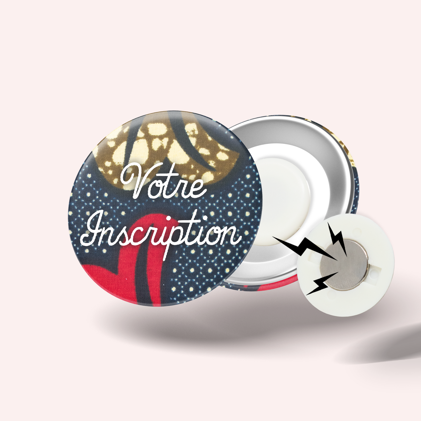 Brown and Red Wax Badge