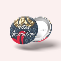 Brown and Red Wax Badge