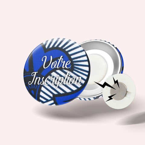 Black and Blue Wax Badge
