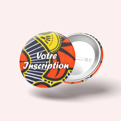 Orange and Yellow Wax Badge