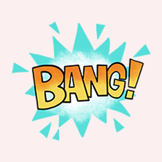 Option dessin pour Pochette personnalisée mettant en scène un stickers Bang pour apporter une touche d'originalité pour une protection stylisée de vos crayons