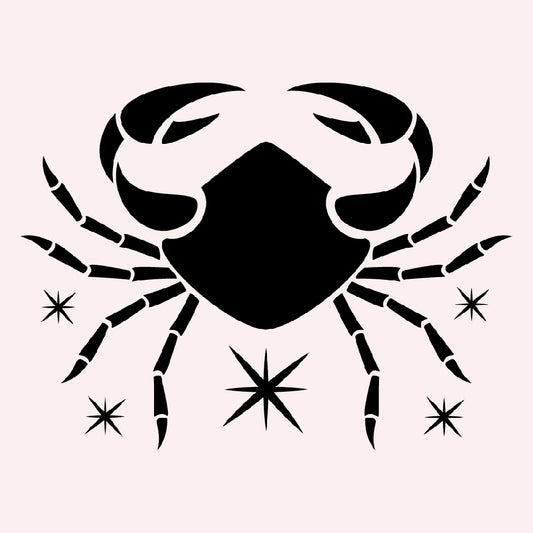 Option dessin pour Pochette personnalisée mettant en scène le signe astroligique du Cancer, pour une protection stylisée de vos crayons