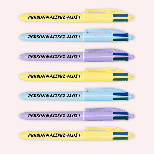 Stylo BIC 4 couleurs Pastel