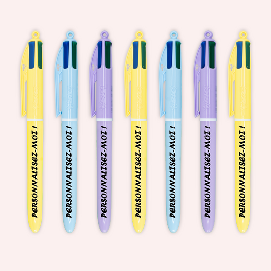 Stylo BIC 4 couleurs Pastel