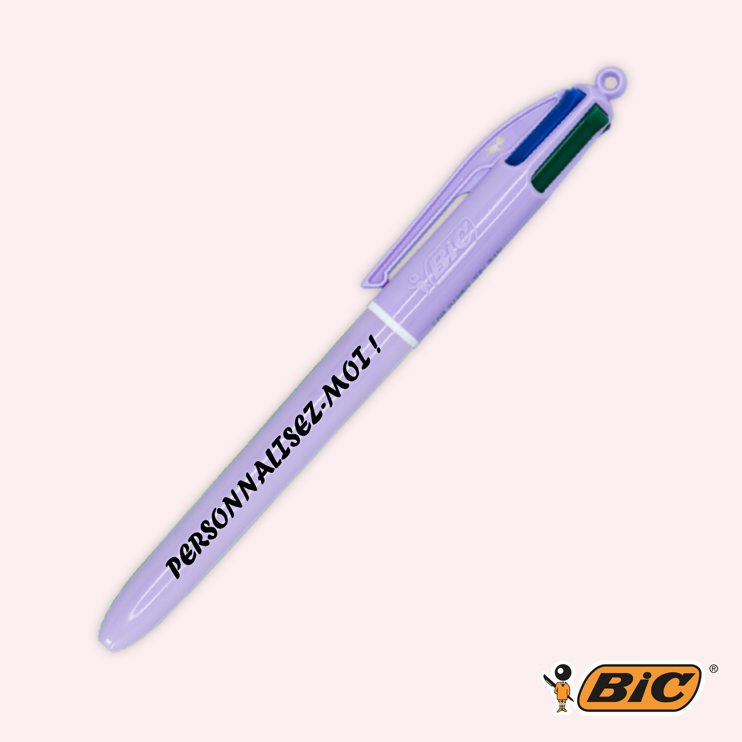 Stylo BIC 4 couleurs Pastel Violet