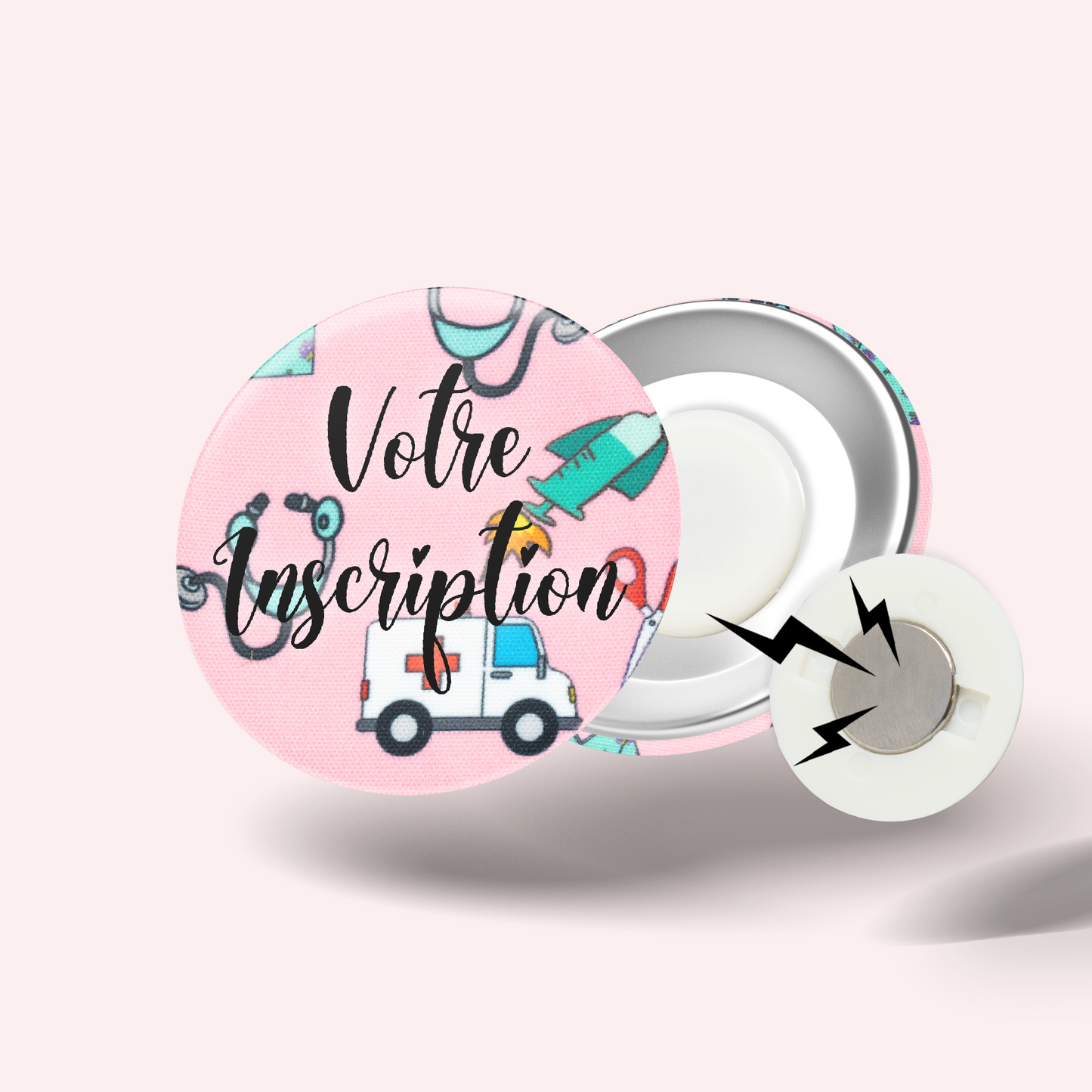 Pink Ambulance Badge