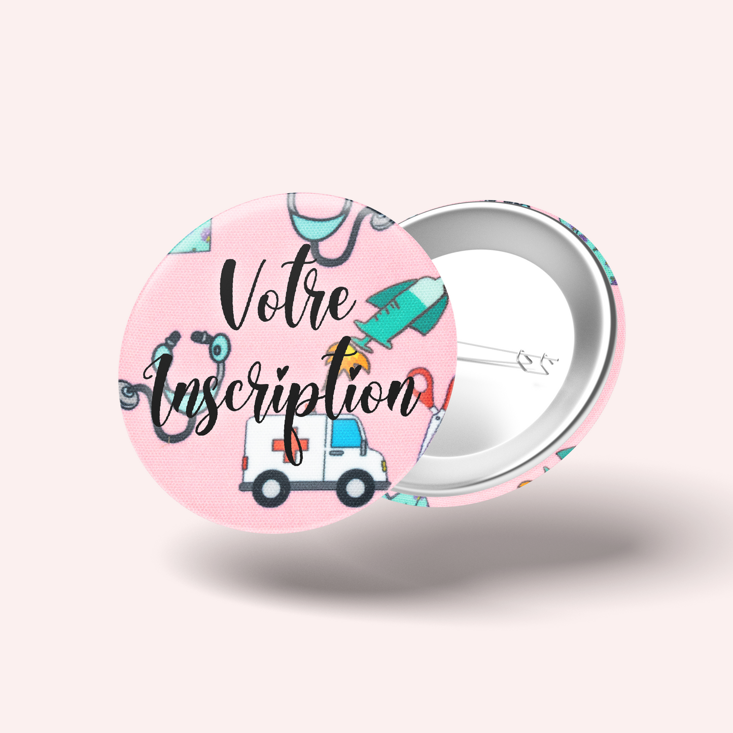 Pink Ambulance Badge