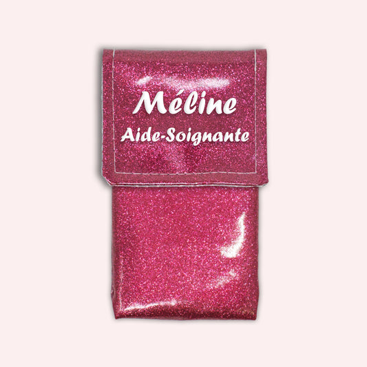 Cherry glitter magnetic pouch