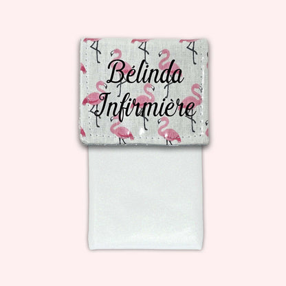 Pochette aimantée Flamants Rose
