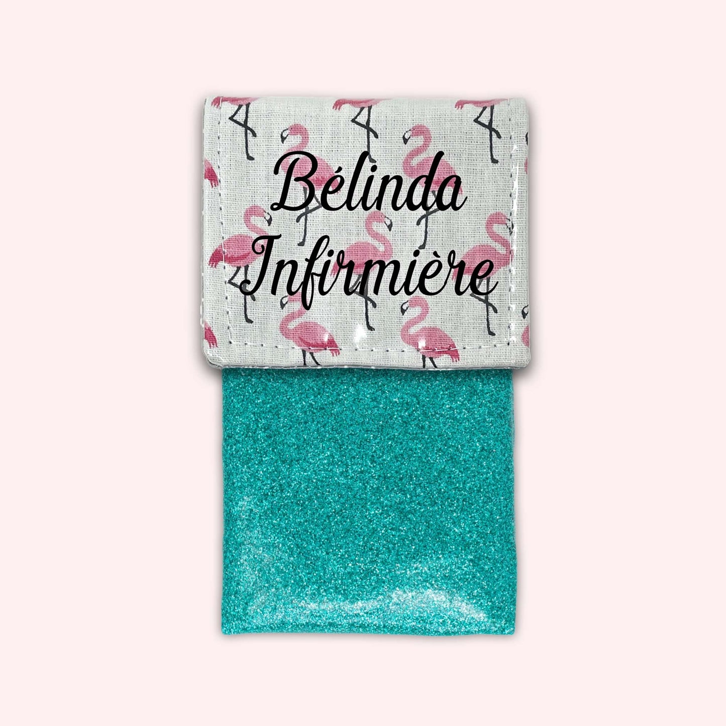 Pochette aimantée Flamants Rose