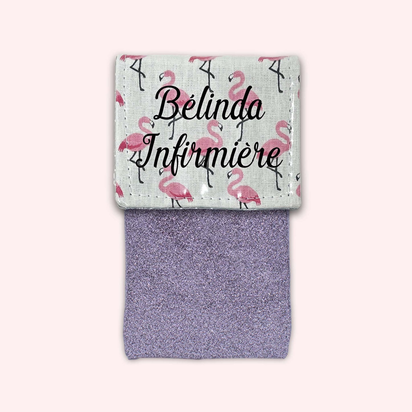 Pochette aimantée Flamants Rose