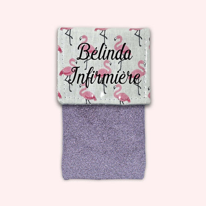 Pochette aimantée Flamants Rose