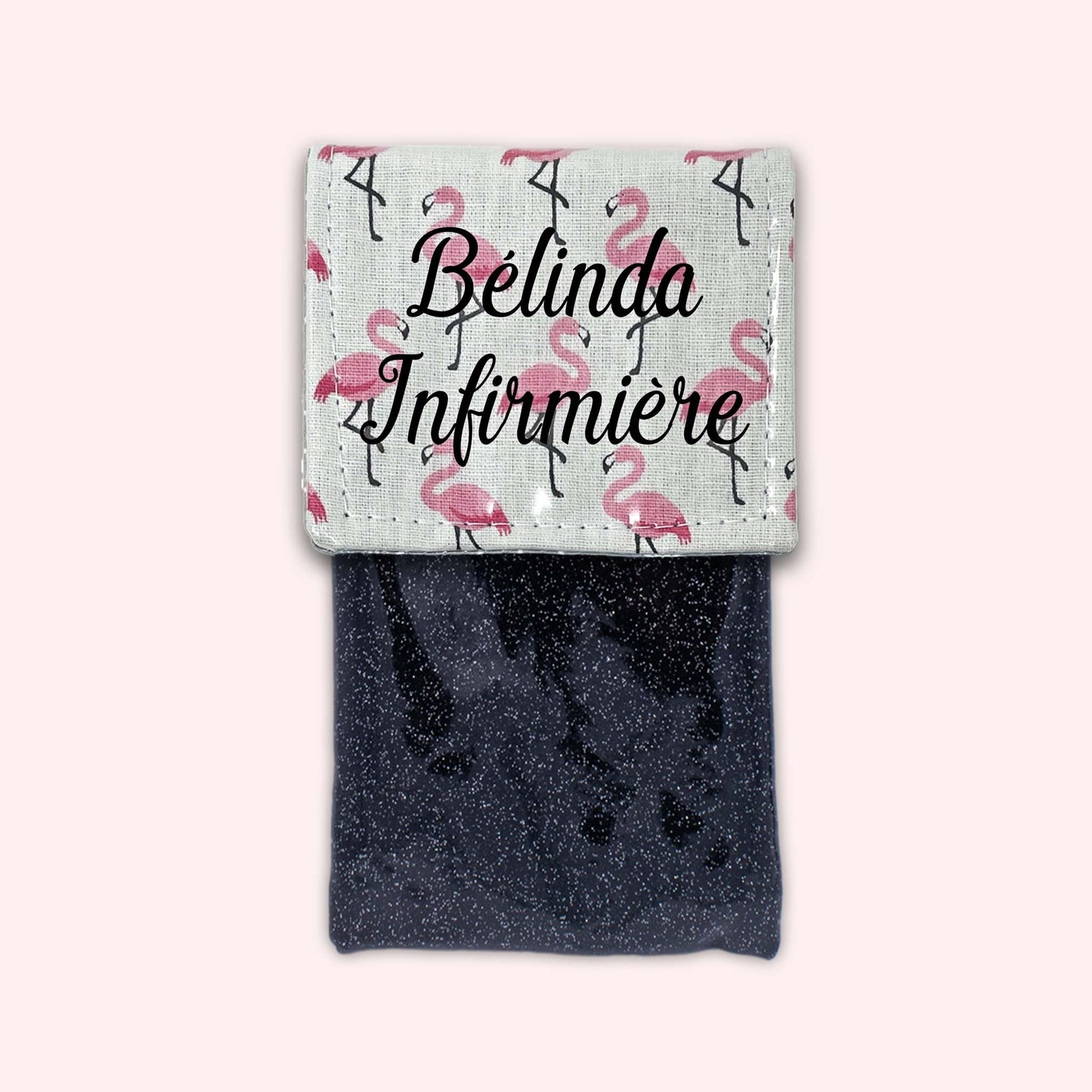 Pochette aimantée Flamants Rose
