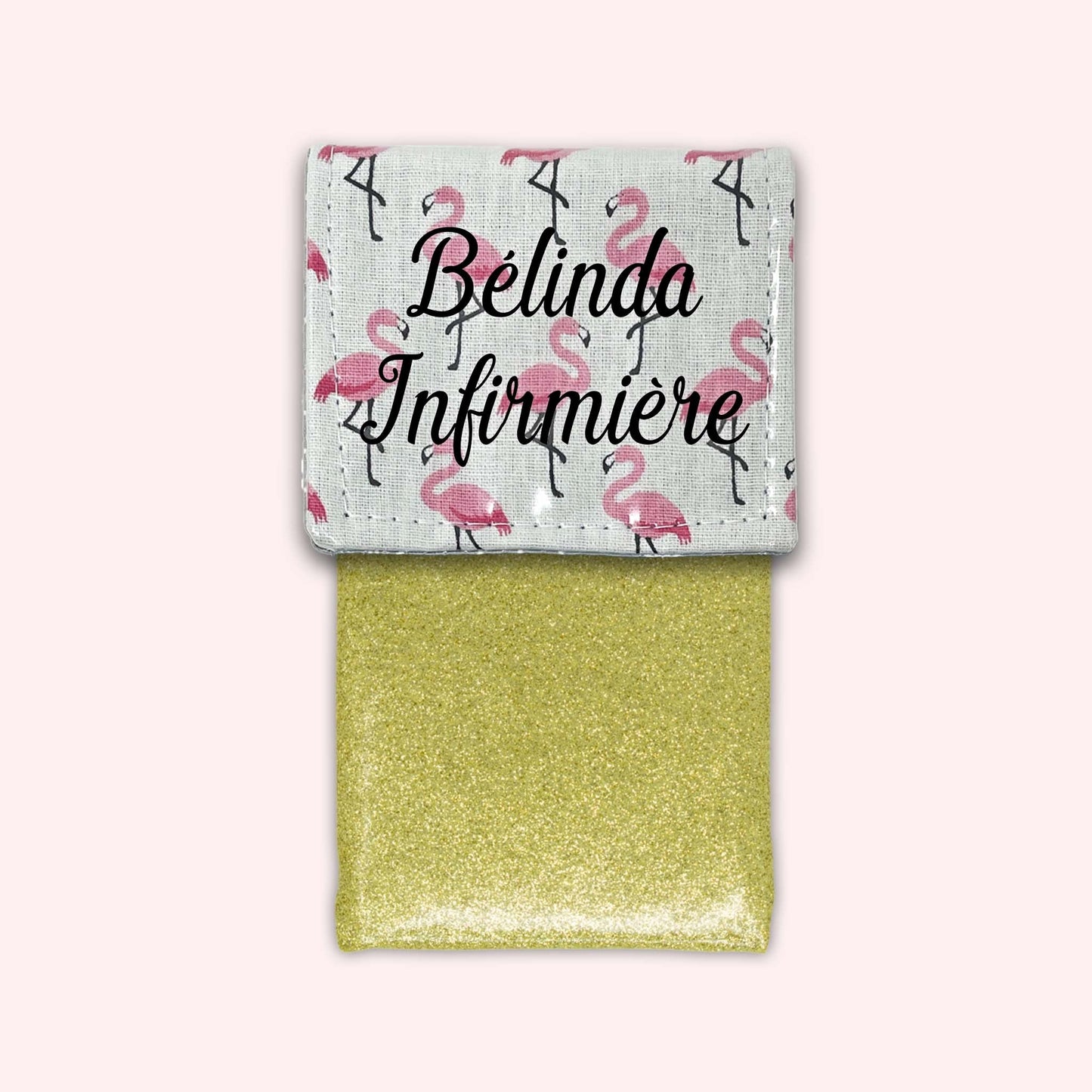 Pochette aimantée Flamants Rose