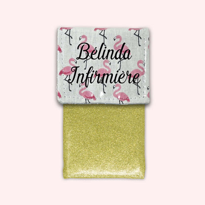 Pochette aimantée Flamants Rose