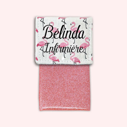 Pochette aimantée Flamants Rose