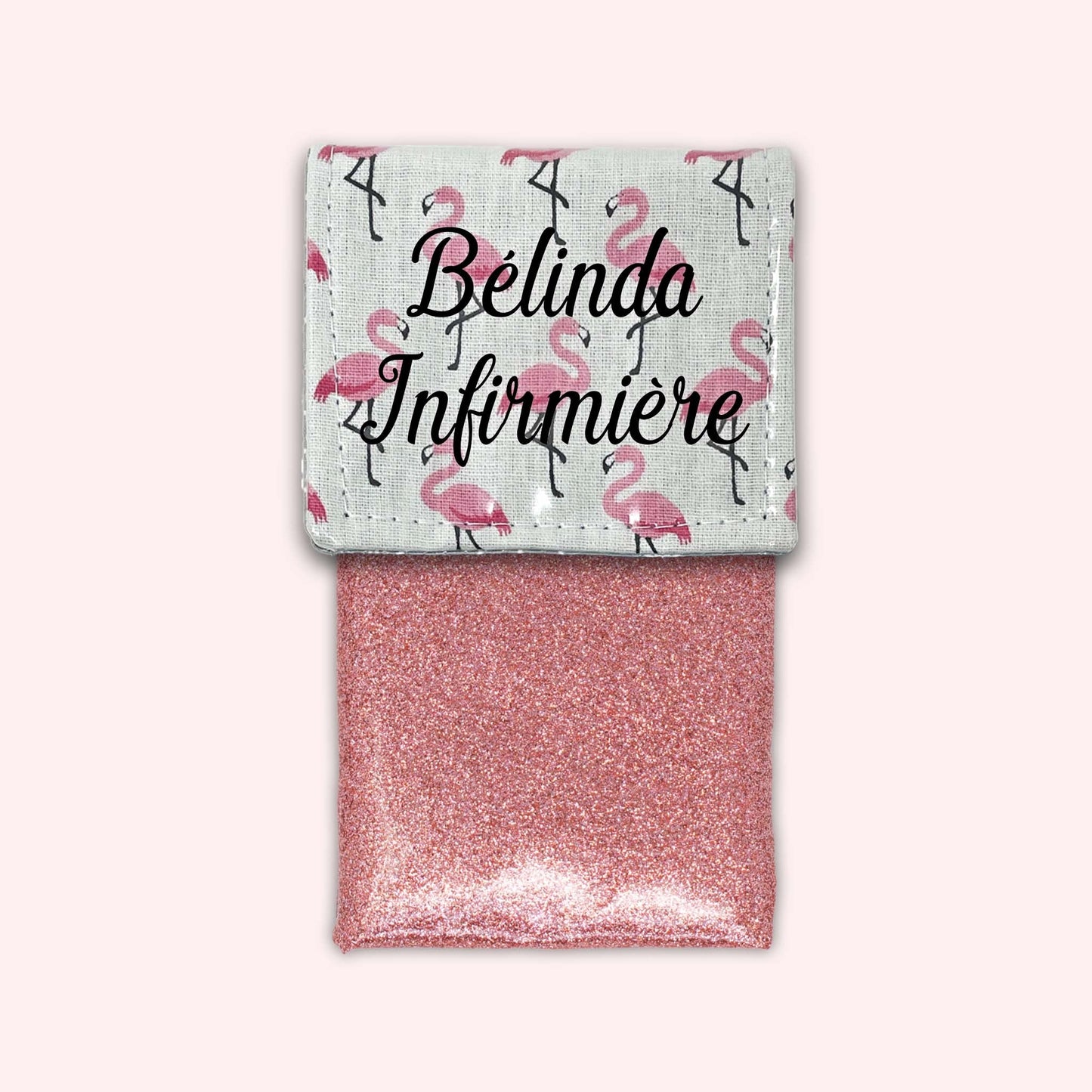 Pochette aimantée Flamants Rose