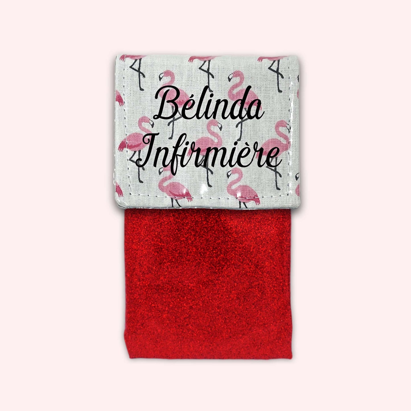 Pochette aimantée Flamants Rose