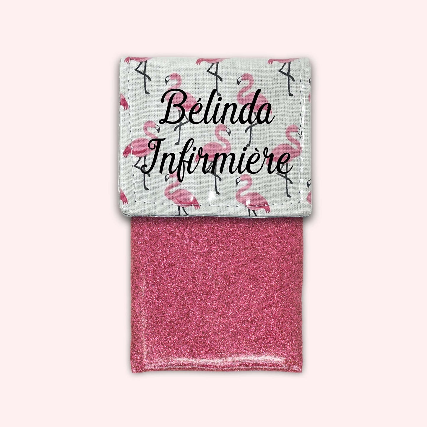 Pochette aimantée Flamants Rose
