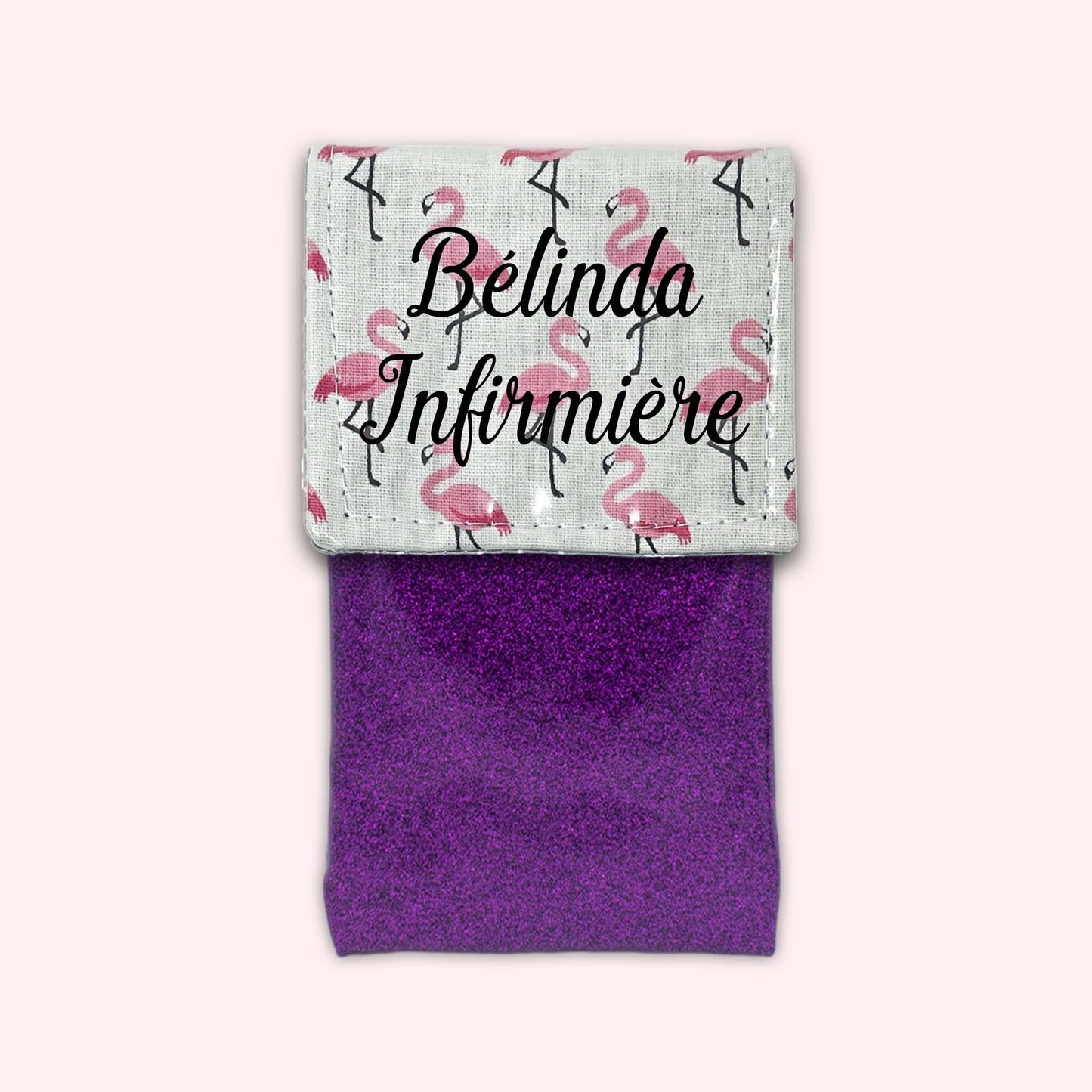 Pochette aimantée Flamants Rose