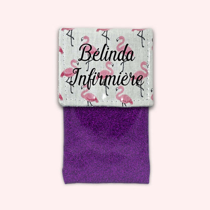 Pochette aimantée Flamants Rose