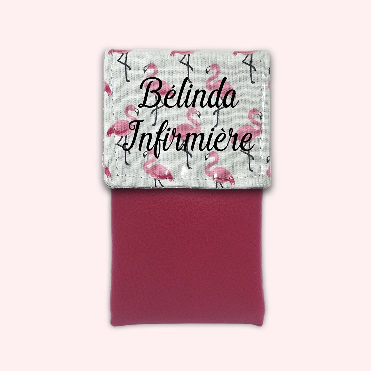 Pochette aimantée Flamants Rose