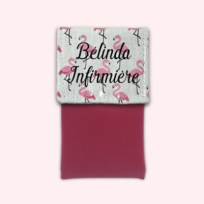 Pochette aimantée Flamants Rose