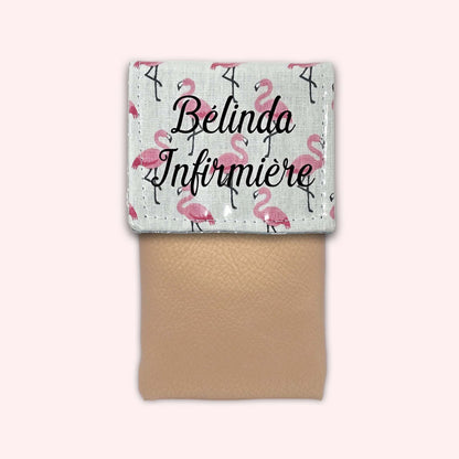 Pochette aimantée Flamants Rose