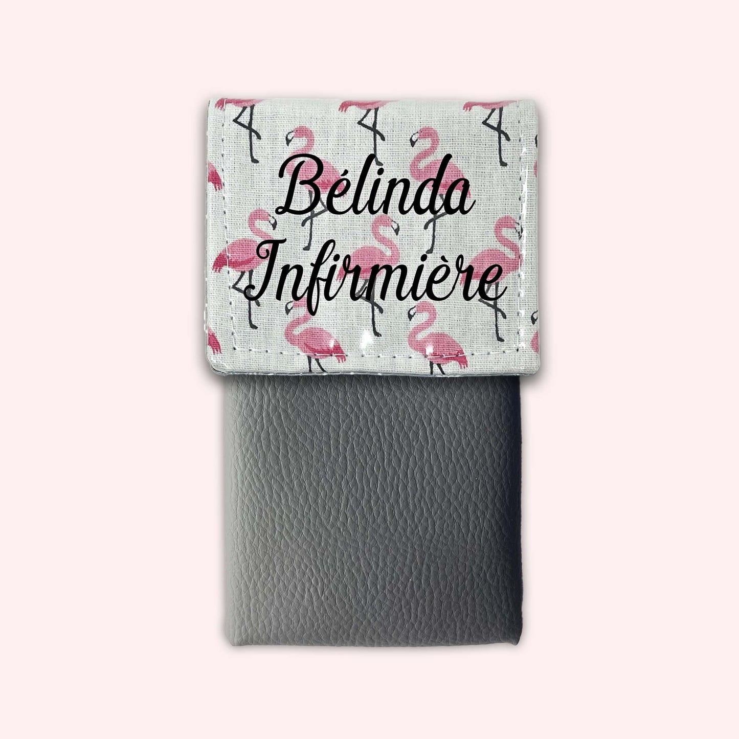 Pochette aimantée Flamants Rose