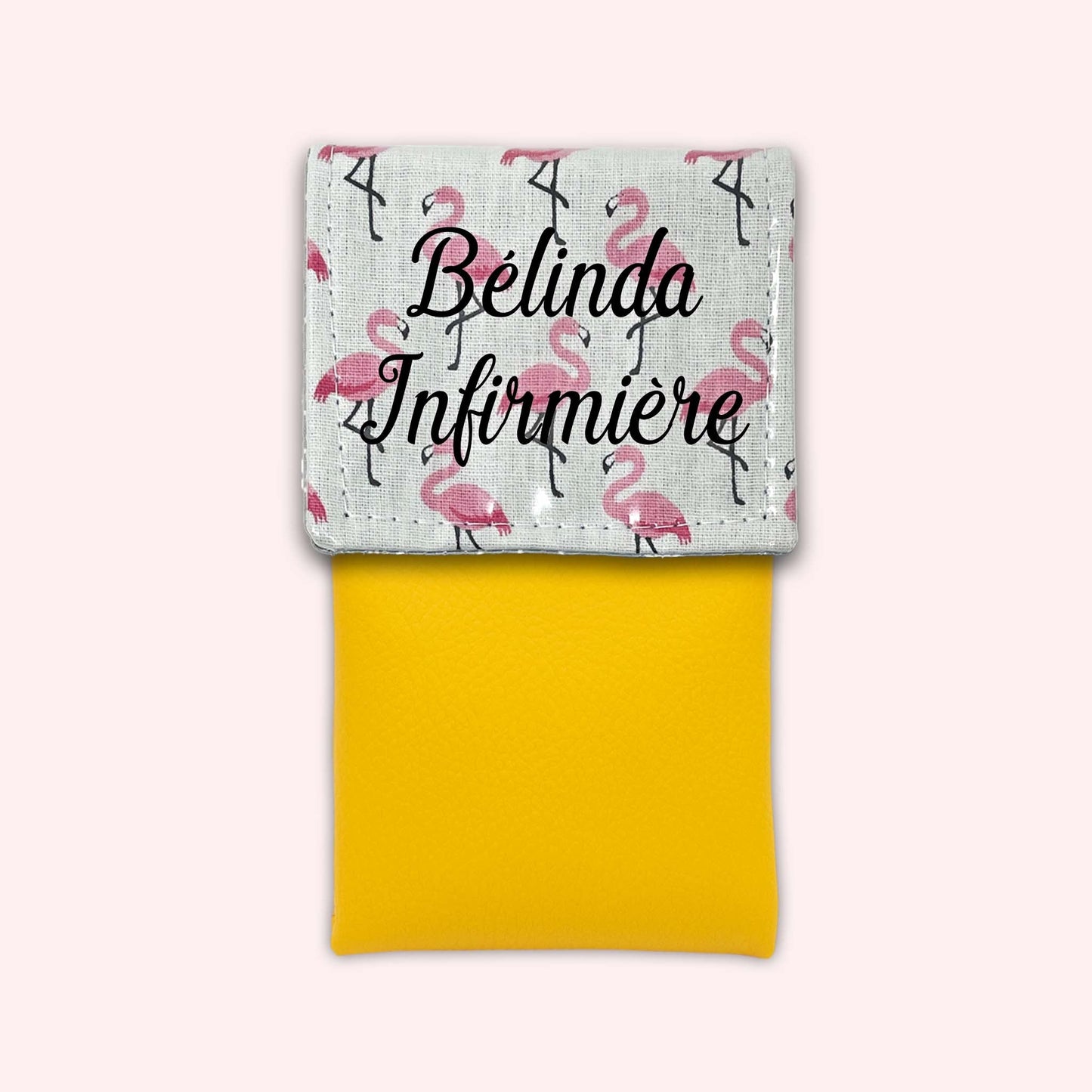 Pochette aimantée Flamants Rose