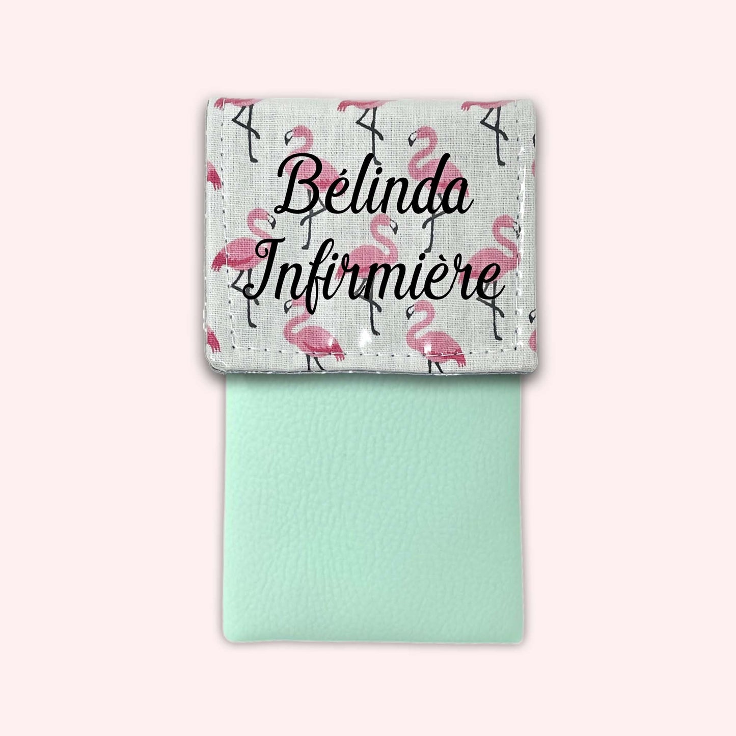 Pochette aimantée Flamants Rose
